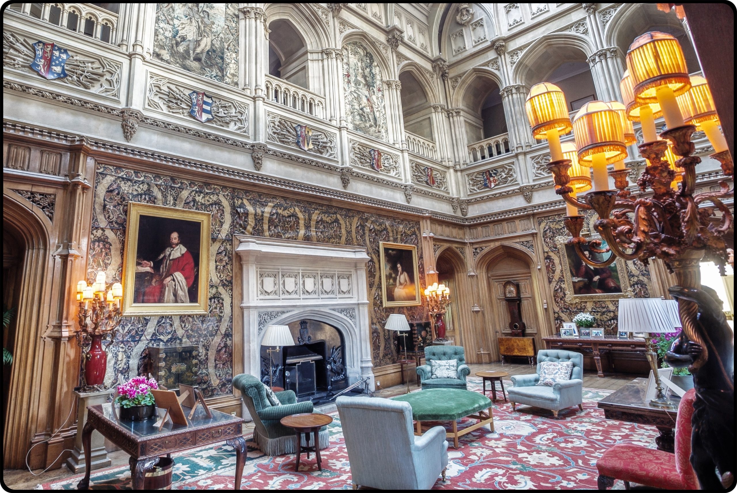 a lavish living room