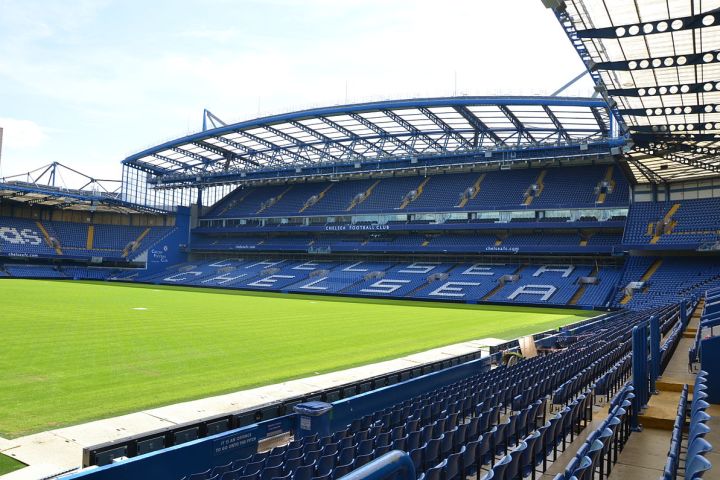 a football pitch and bench