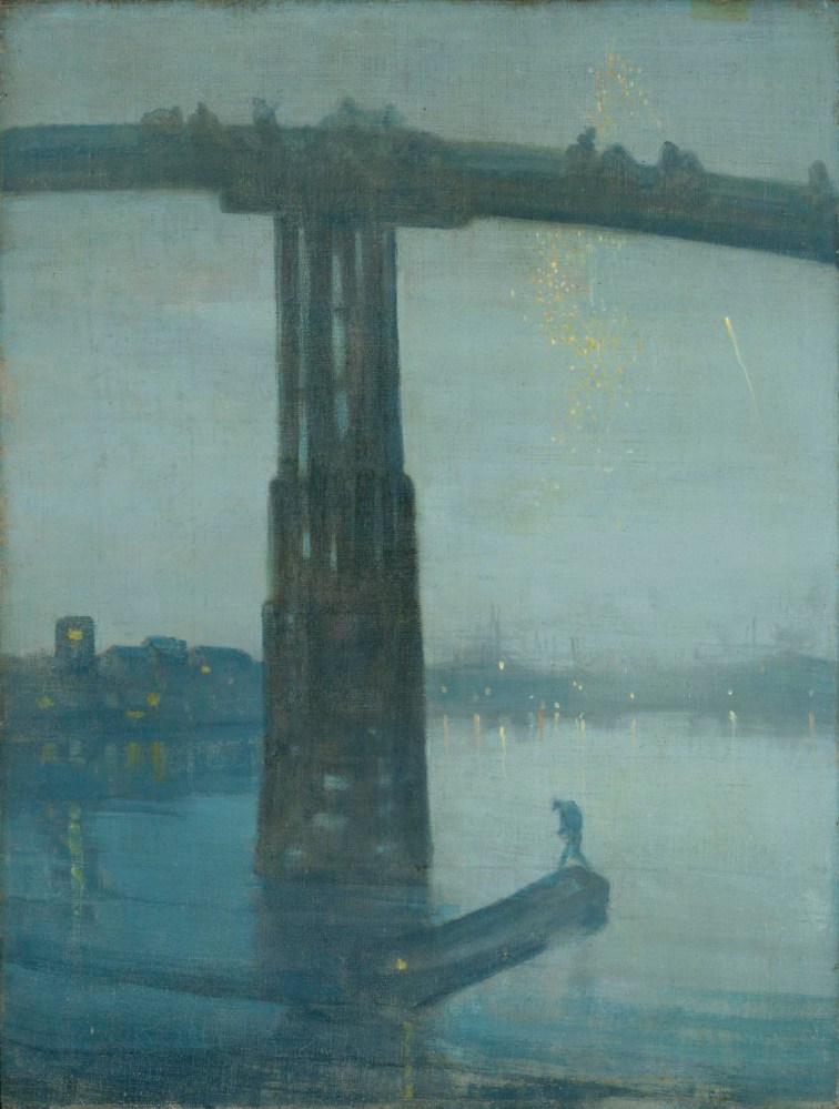 a bridge in the fog